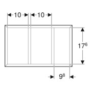 Geberit Insert tiroir Smyle Square 32,3x9,8x20 cm, laqué structuré, division H-5