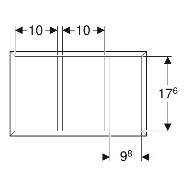 Geberit Insert tiroir Smyle Square 32,3x9,8x20 cm, laqué structuré, division H