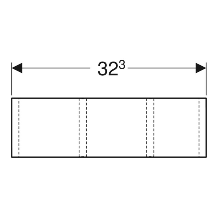 Geberit Insert tiroir Smyle Square 32,3x9,8x20 cm, laqué structuré, division H