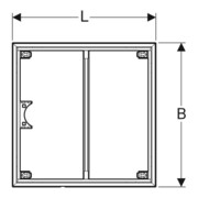 Geberit Installationsrahmen Setaplano bis 100cm, für 4 Füße, 90x75x3cm-4