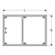 Geberit Installationsrahmen Setaplano über 100cm, für 6 Füße, 160x80x3cm-4