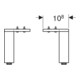 Geberit Jeu de pieds 15,1-15,4 cm, chromé brillant