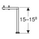 Geberit Jeu de pieds 15,1-15,4 cm, chromé brillant