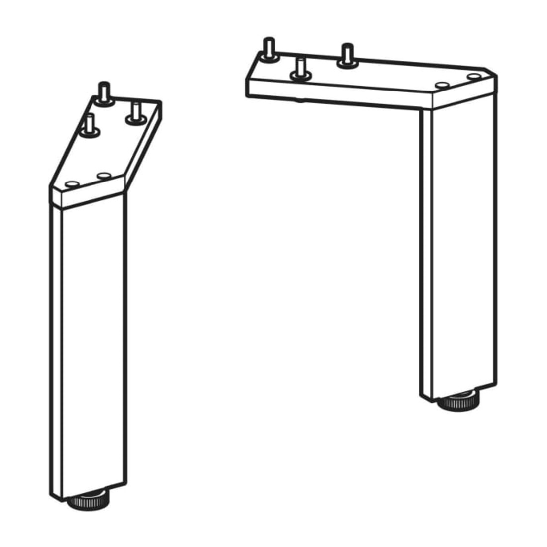 Geberit Jeu de pieds 18 cm, chromé brillant