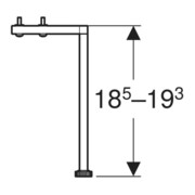Geberit Jeu de pieds 18 cm, chromé brillant-5