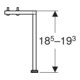 Geberit Jeu de pieds 18 cm, chromé brillant