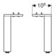 Geberit Jeu de pieds 21,7 cm, chrome brillant