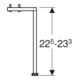 Geberit Jeu de pieds 21,7 cm, chrome brillant