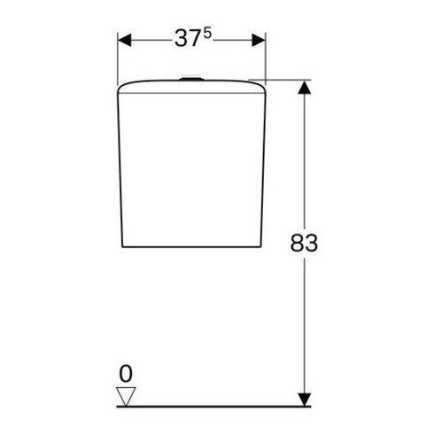 Geberit Keramik-Spülkasten iCon Wasseranschl. seitl., 2-Mg-Spül., weiß