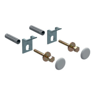 Geberit Kit de fixation pour urinoir blanc, avec caches, 2 pièces