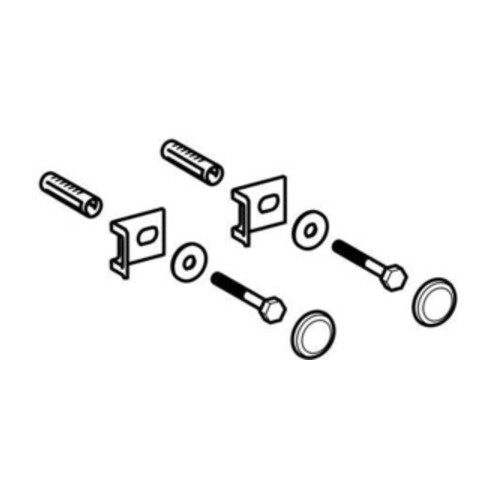 Geberit Kit de fixation pour urinoir blanc, avec caches, 2 pièces