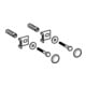 Geberit Kit de fixation pour urinoir blanc, avec caches, 2 pièces