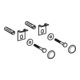 Geberit Kit de fixation pour urinoir blanc, avec caches, 2 pièces-5
