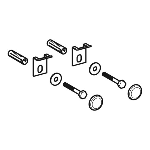 Geberit Kit de fixation pour urinoir blanc, avec caches, 2 pièces
