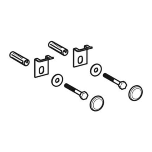 Geberit Kit de fixation pour urinoir blanc, avec caches, 2 pièces
