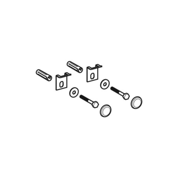 Geberit Kit de fixation pour urinoir blanc, avec caches, 2 pièces