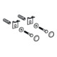 Geberit Kit de fixation pour urinoir blanc, avec caches, 2 pièces