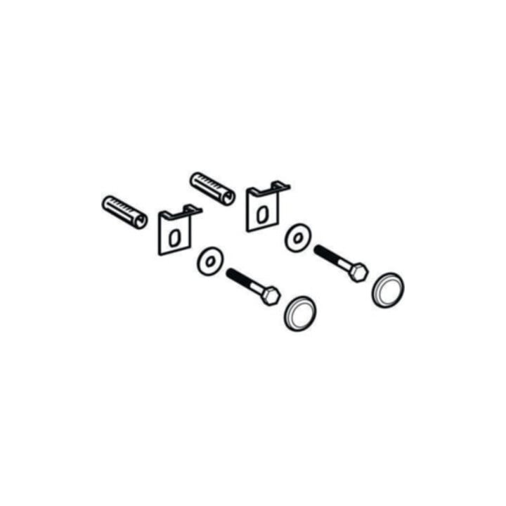 Geberit Kit de fixation pour urinoir blanc, avec caches, 2 pièces