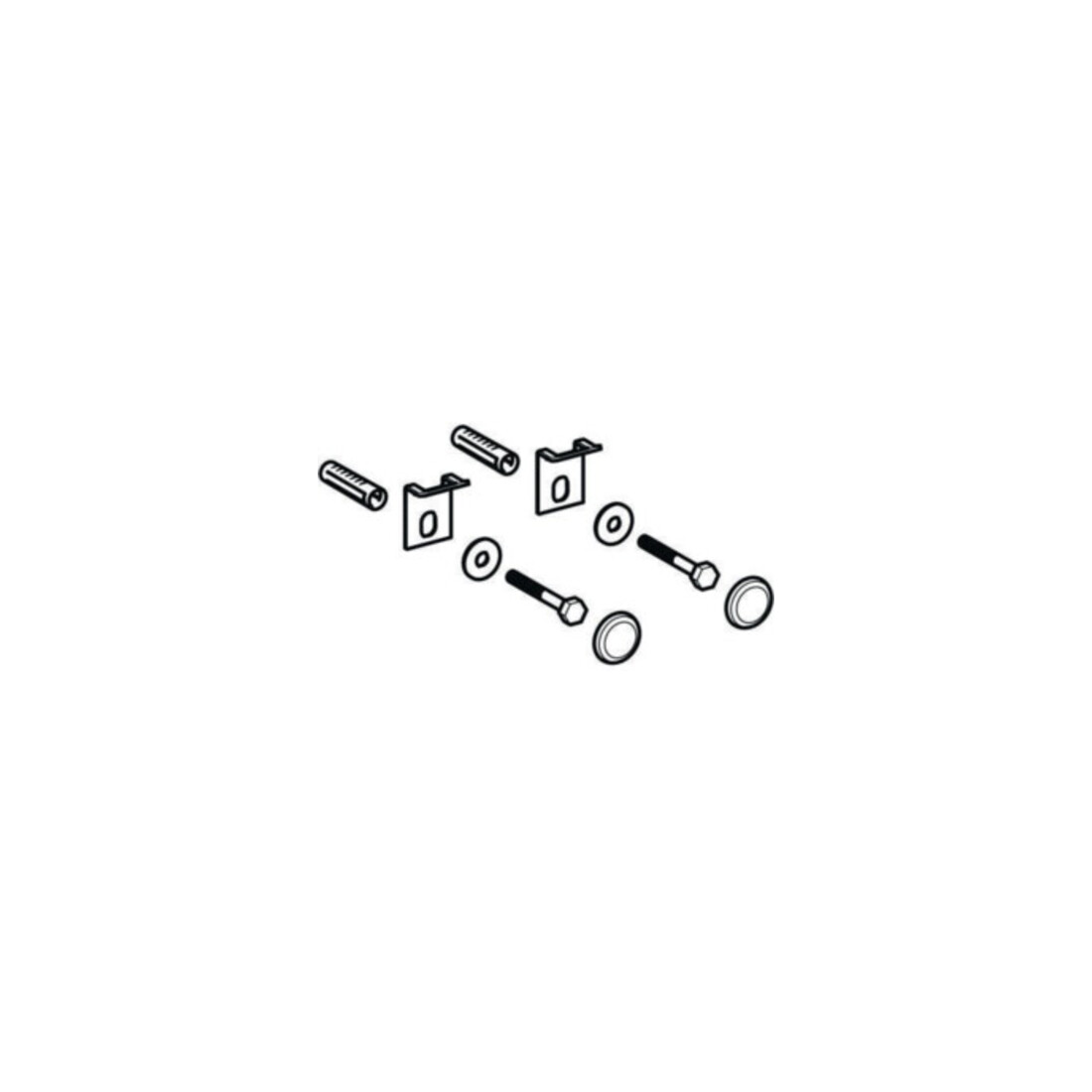 Geberit Kit de fixation pour urinoir blanc, avec caches, 2 pièces