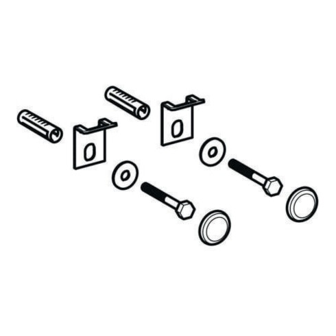Geberit Kit de fixation pour urinoir blanc, avec caches, 2 pièces