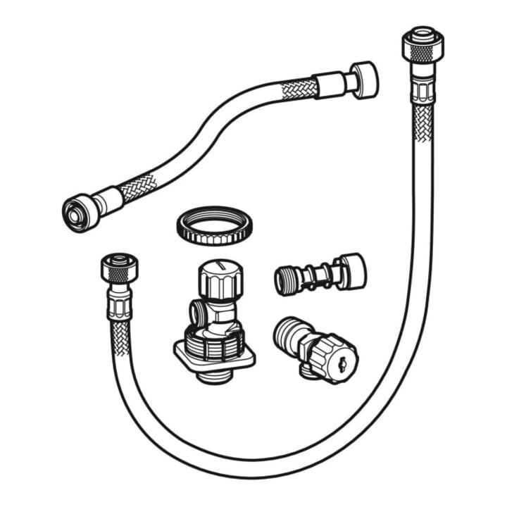 Geberit Kit de raccordement eau bas, pour WC 101 cm, pour module sanitaire Monolith