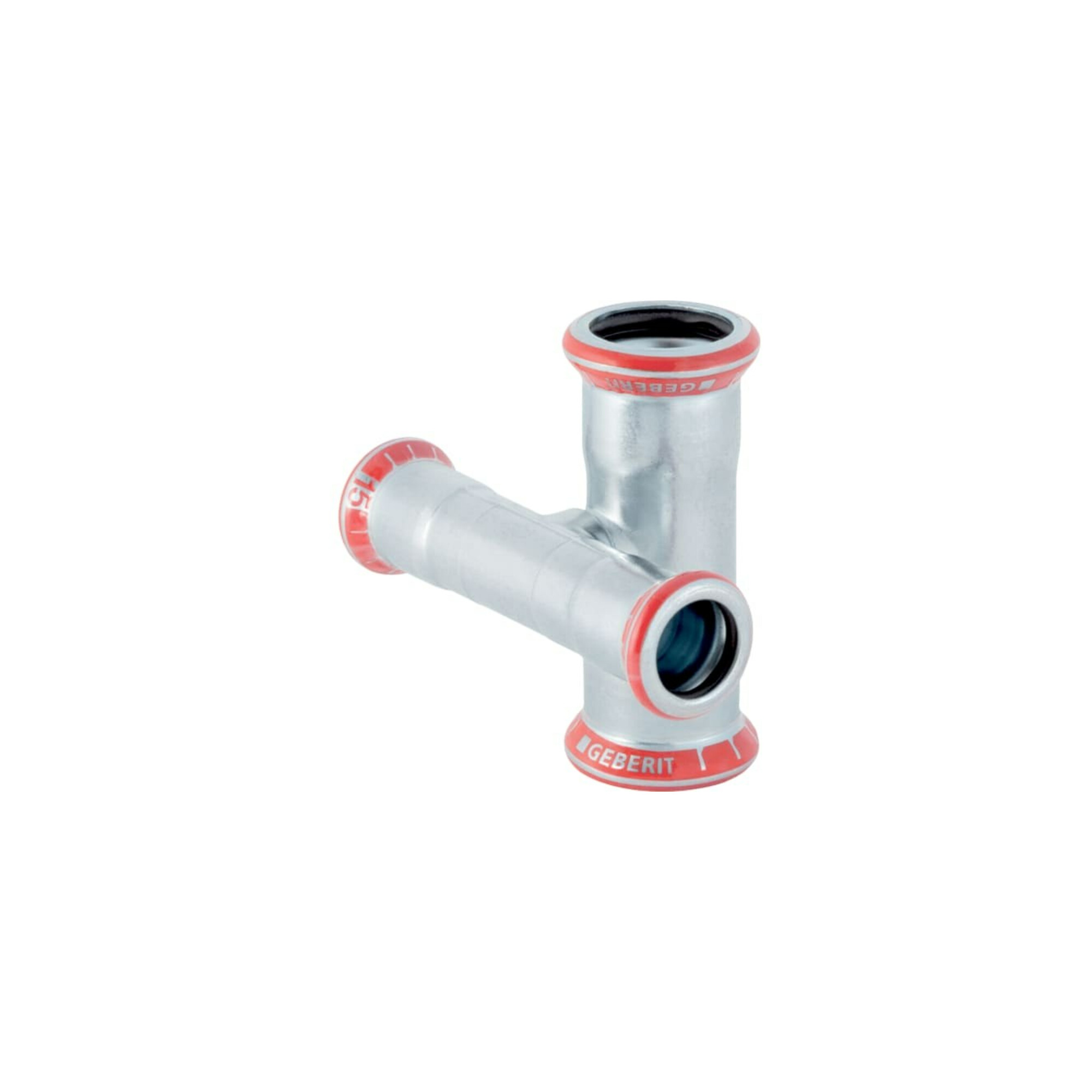 Geberit Kreuzstück Mapress C-Stahl d= 15x15mm, reduziert, außen verzinkt