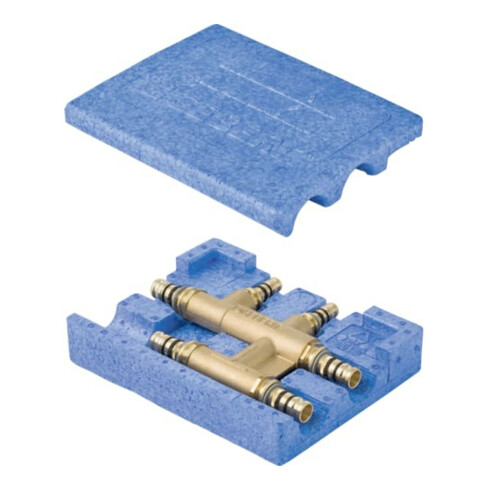 Geberit Kreuzungs-T-Stück Mepla d= 16x16x16mm, mit Dämmbox
