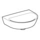 Geberit Lavabo à main Renova 45x36 cm, blanc/KeraTe, sans robinet, sans trop-plein-4