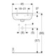 Geberit Lavabo à main Renova 45x36cm, blanc, sans robinet, avec trop-plein asym.