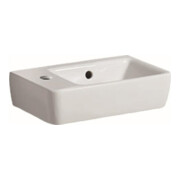 Geberit Lavabo à main Renova Compact 40x25cm, avec trop-plein, trou robinet à gauche, blanc-1
