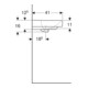 Geberit Lavabo à main Smyle Square 50x41cm, avec robinet, avec trop-plein, KeraTect/blanc