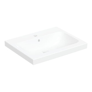Geberit Lavabo à poser iCon 60x48 cm, évacuation horizontale, avec trop-plein, sans plan de travail, blanc