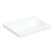 Geberit Lavabo à poser iCon 60x48 cm, sans trop-plein, sans robinetterie, avec plan de travail, blanc K-Tect