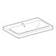 Geberit Lavabo à poser iCon 75x48 cm, évacuation horizontale milieu, avec trop-plein, sans plan de travail, blanc