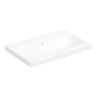 Geberit Lavabo à poser iCon 75x48 cm, sans trop-plein, avec trou, pour plan de travail, blanc K-Tect