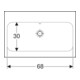 Geberit Lavabo à poser iCon 75x48 cm, sans trop-plein, avec trou, pour plan de travail, blanc K-Tect