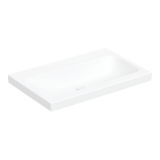 Geberit Lavabo à poser iCon 75x48 cm, sans trop-plein, sans trou, avec plan de travail, blanc K-Tect