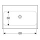 Geberit Lavabo à poser iCon 75x48 cm, sans trop-plein, sans trou, avec plan de travail, blanc K-Tect-2