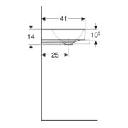 Geberit Lavabo à poser One 50x40 cm, sans trop-plein, blanc K-Tect, sans trou de robinet-2