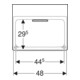Geberit Lavabo à poser One 50x41 cm, sans trop-plein + trop-plein, blanc mat/blanc brillant