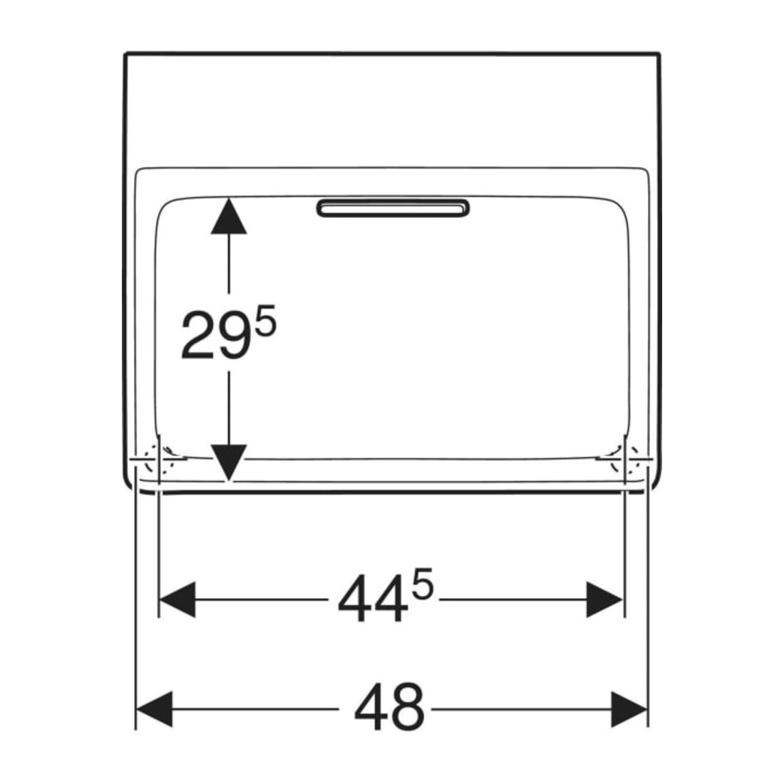 Geberit Lavabo à poser One 50x41 cm, sans trop-plein + trop-plein, blanc mat/blanc brillant