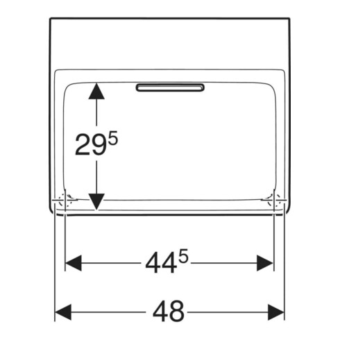 Geberit Lavabo à poser One 50x41 cm, sans trop-plein + trop-plein, blanc mat/blanc brillant