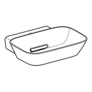 Geberit Lavabo à poser One 50x42,5 cm, cuvette, HL mi, sans trop-plein, blanc mat/bleu h-2