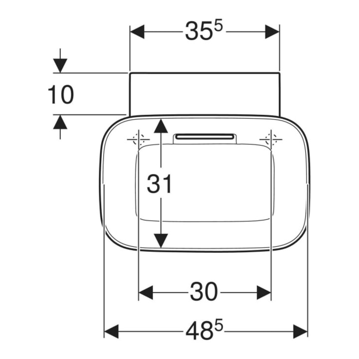 Geberit Lavabo à poser One 50x42,5 cm, cuvette, sans trop-plein, blanc brillant ma/Bl