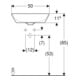 Geberit Lavabo à poser One 50x42,5 cm, cuvette, sans trop-plein, blanc K-T., sans robinetterie-2