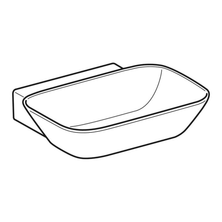 Geberit Lavabo à poser One 50x42,5 cm, cuvette, sans trop-plein, blanc K-T., sans robinetterie