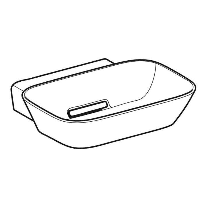Geberit Lavabo à poser One 50x42,5 cm, cuvette, sans trop-plein + trop-plein, blanc K-Tec/Bl