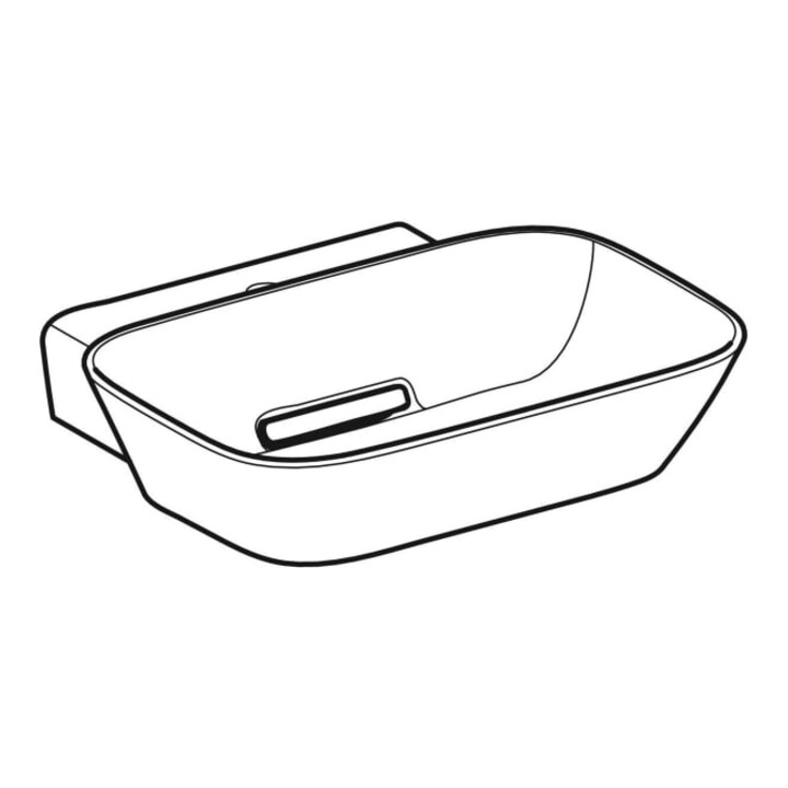 Geberit Lavabo à poser One 50x42,5 cm, cuvette, sortie horizontale, sans trop-plein, blanc K-Tec/B