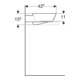 Geberit Lavabo à poser One 50x42,5 cm, cuvette, sortie horizontale, sans trop-plein, blanc K-Tec/B