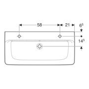 Geberit Lavabo à poser Renova Plan 100x48 cm, évacuation droite + gauche, avec trop-plein, blanc K-Tect-4